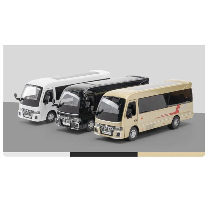 1/32 Toyota Coaster Legierung Luxus Bus Automodell Diecasts Metall Reisebus Fahrzeuge Automodell Simulation Sound und Licht Kinderspielzeug Geschenk
