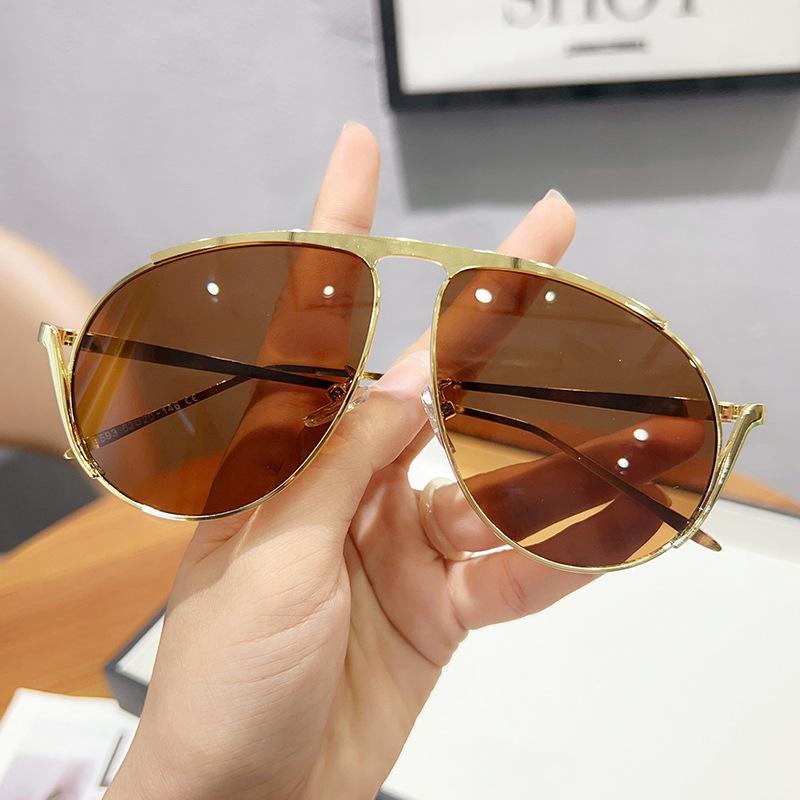 2026 Fashion Large Frame Frog Sunglasses Summer Sunscreen European and American Ins Personalized Sunglasses Trendy Shades