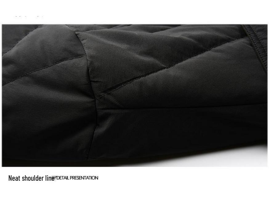 Men's Premium Lightweight Goose Down Jacket: Winter Casual Lapel Style, Middle-Aged Dad, 90% Down Warmth.