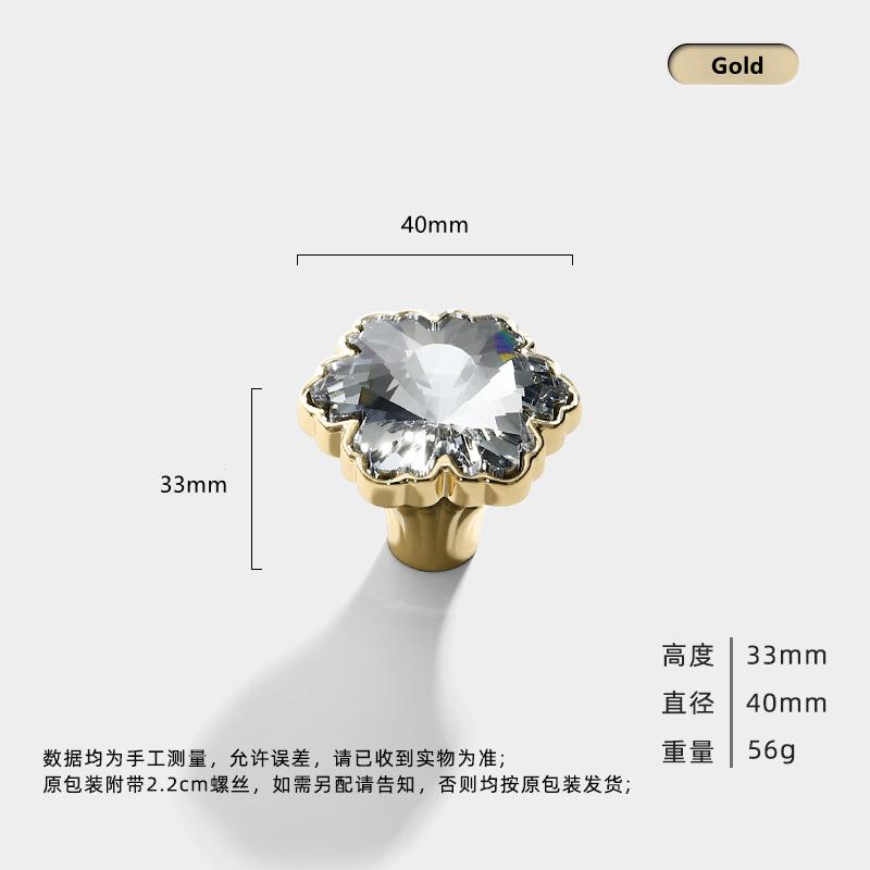 

Snow Diamond Knobs Cabinet Drawer Knobs and Handles Light Luxury Clothes Cabinet Door Handles Drawer Pulls Furniture Hardware