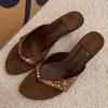 2026Women's Slippers Summer Vintage Rivets Clip Toe Designer High Heel Slippers Fashion Suede Outdoor Sexy Flip Flop Party