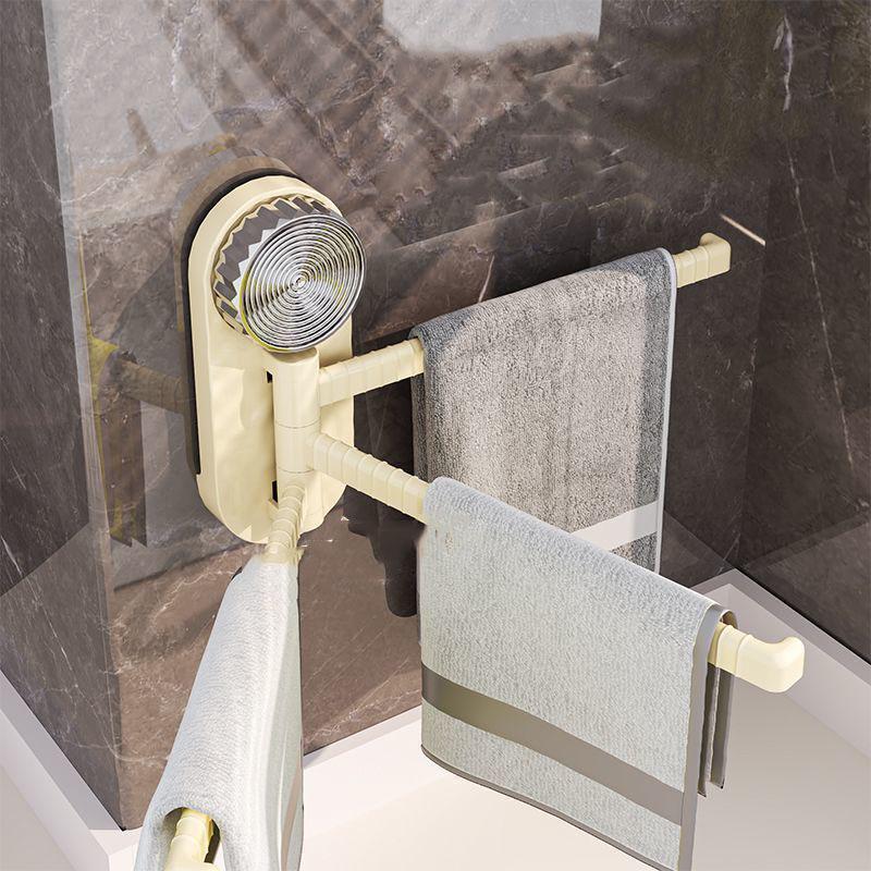 New Suction Cup Towel Rack, Internet Famous No Drilling Wall Mounted Rotating Storage Rack, Bathroom Towel Pole Multi Pole Storage Rack