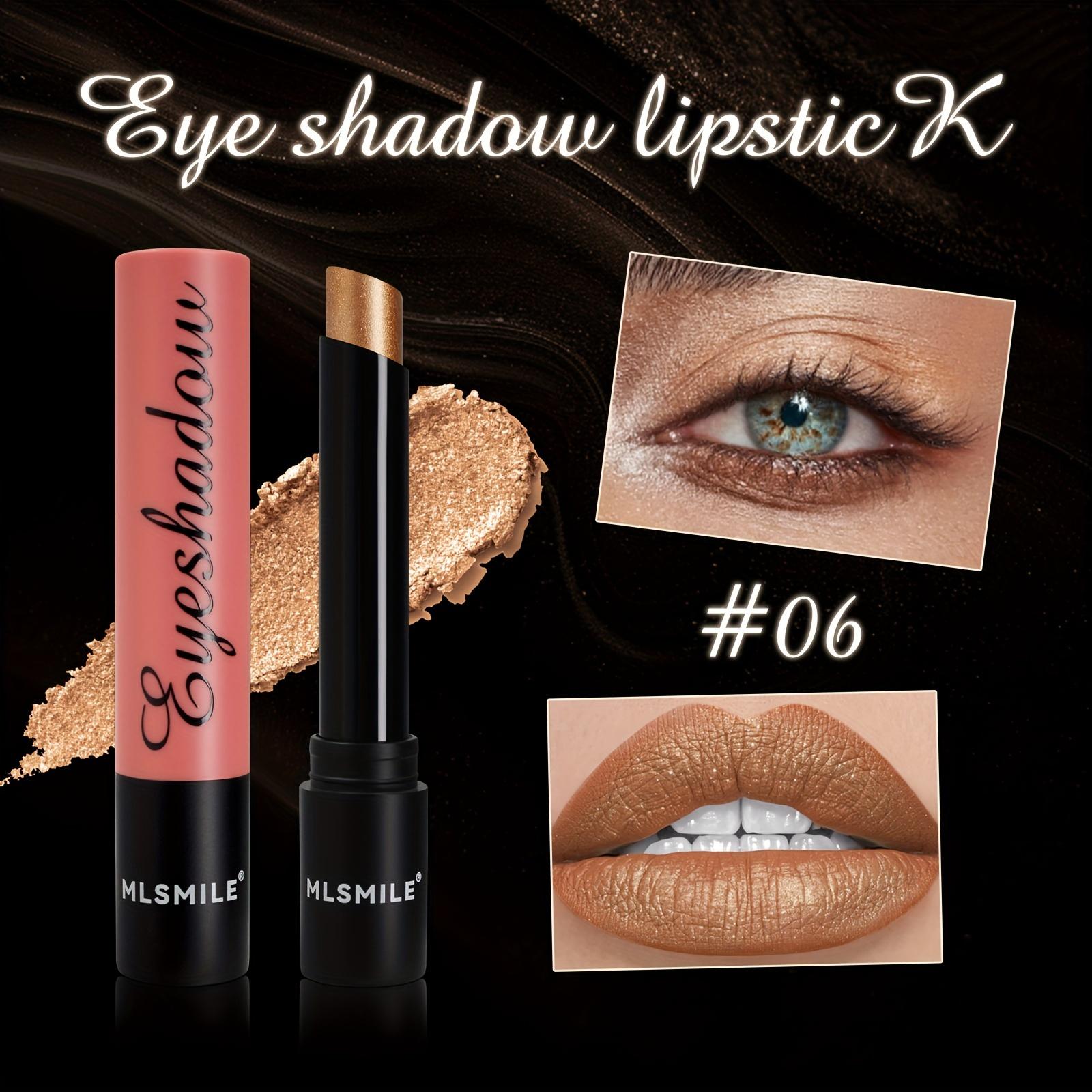 

Shimmer Eyeshadow Stick Lipstick Стійкий водостійкий хайлайтер з тонким мерехтінням, металевим покриттям - Макіяж для губ і очей 2 в 1 #06