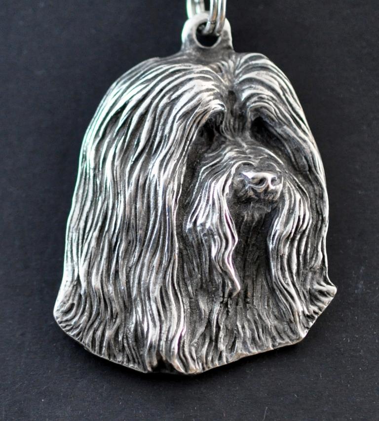 Bearded Collie, Highland Collie, Mountain Collie - Necklace with dog, silver-plated pendant for dog fan, unique jewelry by Art-Dog brand