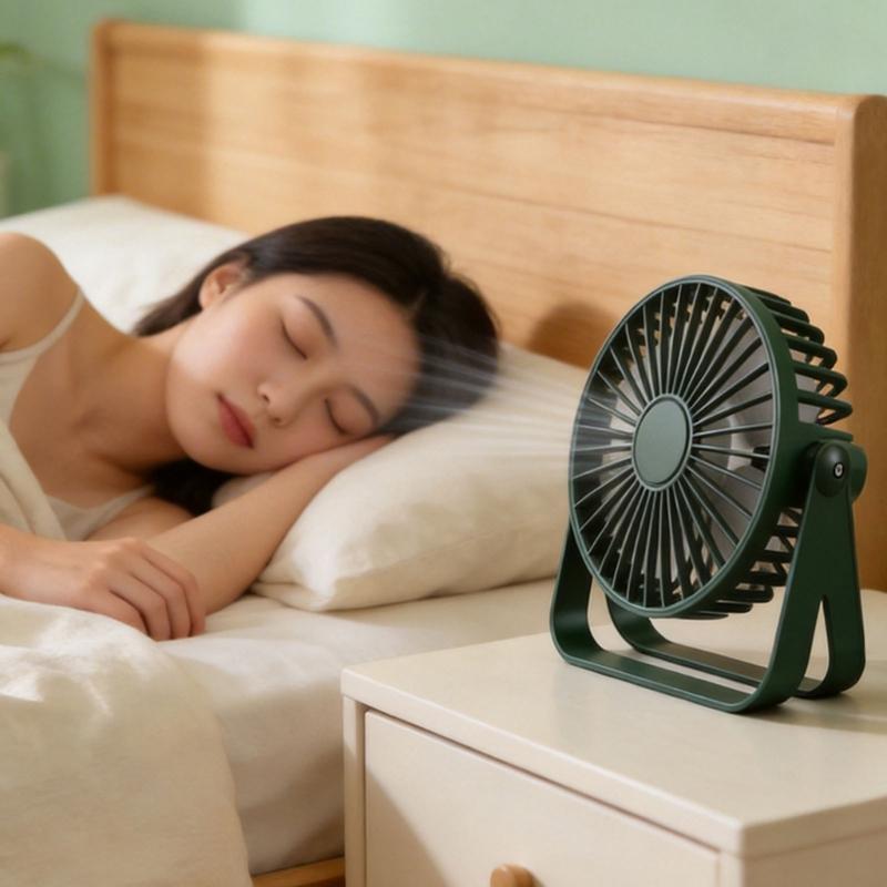 USB Desktop Fan Lightweight Adjustable Summer Electric Fan For Home Office Student Dormitory Outdoor Camping Travel
