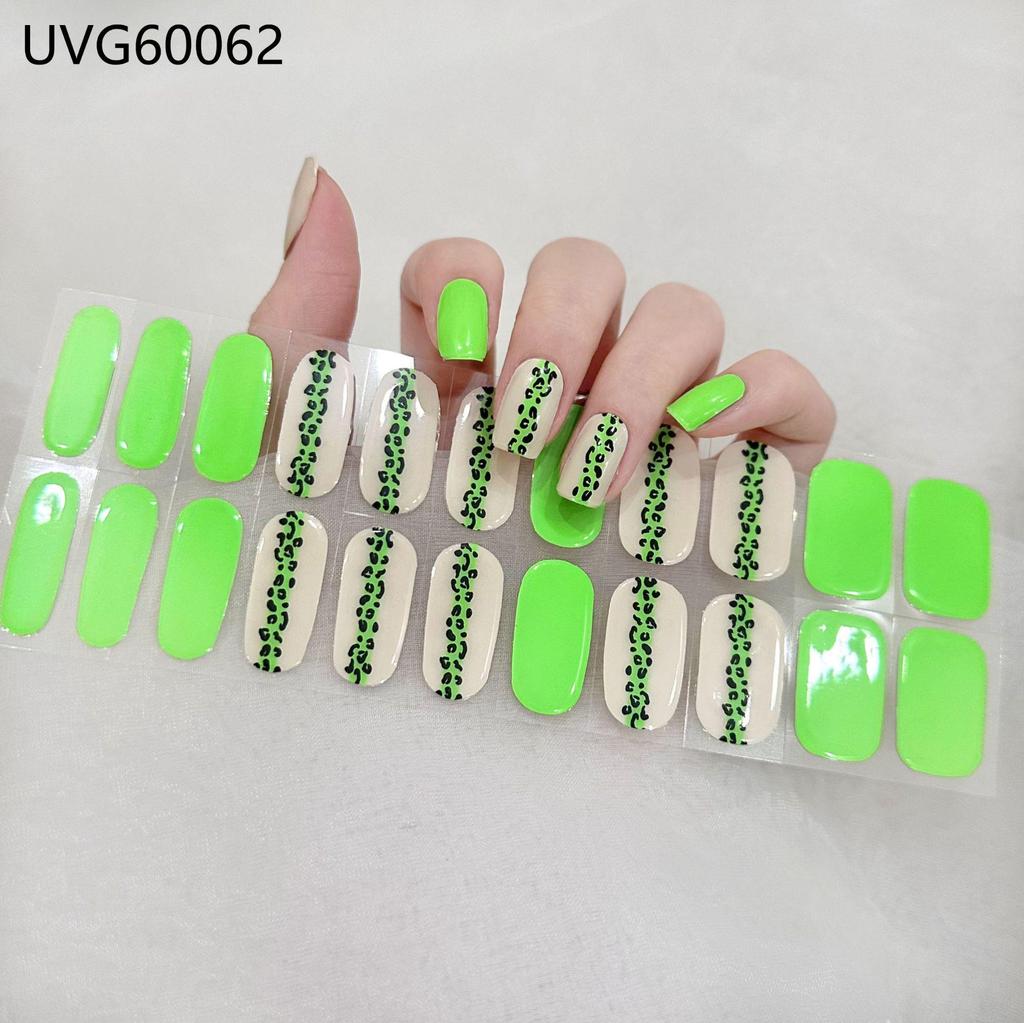 Transparent Nude UV Gel Nail Art Stickers: Semi-Cured, Semi-Baked Manicure Sheets