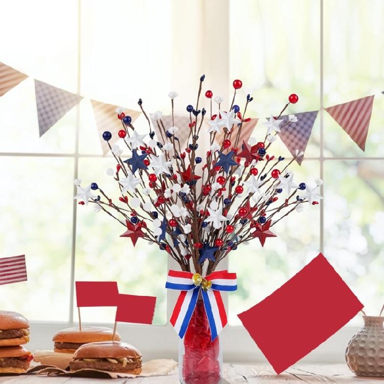 Premium Plastic Artificial Berries On Stems Multifunctional Seasonal Display Item Celebratory Table Centerpieces