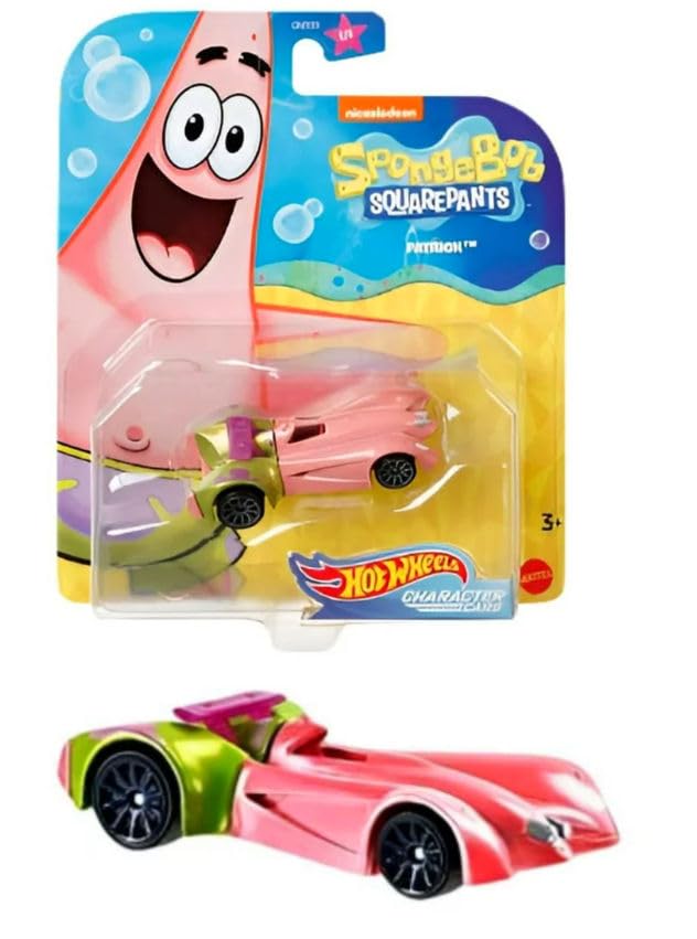 Underwater Wheels Spongebob Character Squarepants 6-Pack Car Bundle + Spongebob Yellow Bubble Van / Patrick Star / Squidward / Mr. Krabs / Plankton /