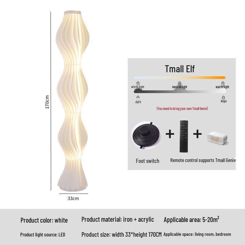 Luxury Decorative Floor Lamp with Hula Skirt Design for Living Room and Bedroom