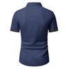 Camicia a maniche corte color block da uomo Primavera Estate Camicie casual da uomo Stile semplice Top 100% Poliestere