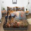 Elk Deer Print Wild Animal Fitted Sheet for Boys Girls Teens, Bed Sheet Set Breathable fitted cover Gift Bed Cover Room Decor