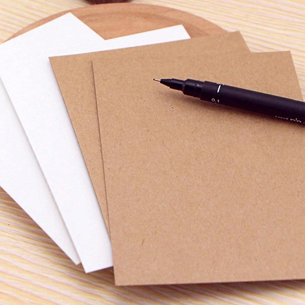 A6 Size143 X 93mm Kraft Paper 350gsm Card Paper, DIY Gift Packing Cardboard Paper Blank Postcard Hand-Drawn Doodles