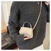 Women Simple Solid Color Suede Small Square Crossbody Handbag For Daily Use