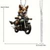 Stylish Cartoon Dog Acrylic Pendant Decorative Car Interior Piece And Ornament Christmas