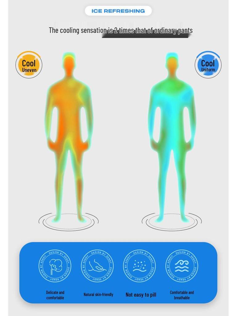 Unisex Ice Silk Sun Protection Quick-Dry Slim Wide-Leg Summer Pants