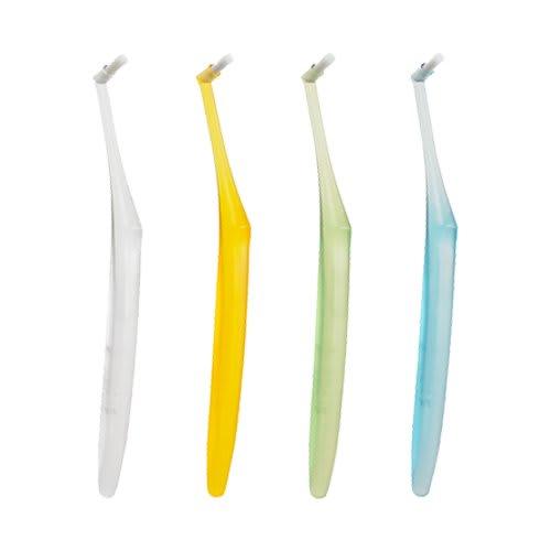 Oral Care INPRO X 4 (S Soft) Implant Toothbrushes, Dental Exclusive, White, Yellow, Green, and Blue