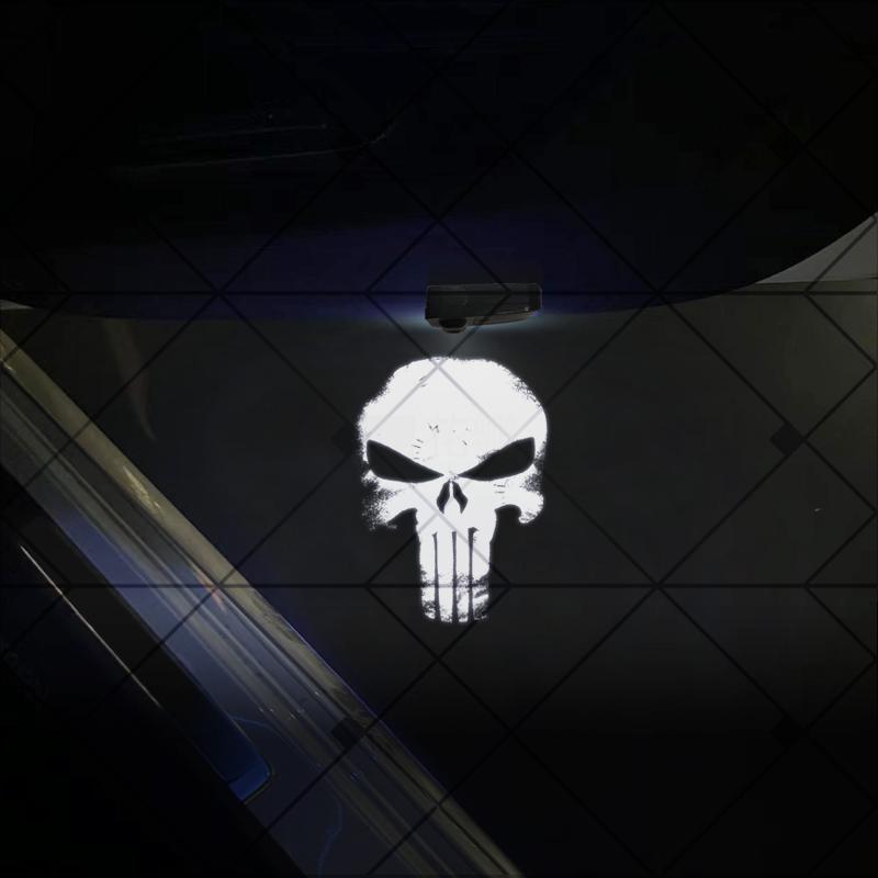 

1/2Pcs For Wrangler Renegade Cherokee Overland Compass Skull Logo Car HD Projector Lamp LED Auto Door Welcome Light Accessories 1PCS