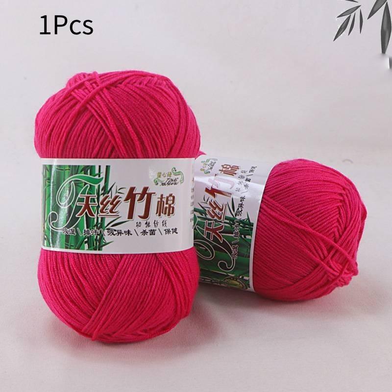 Fio de Tricô para Bebê de Algodão com Carvão de Bambu de Qualidade Premium Para Crochê e Tecelagem