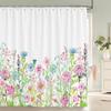JY01Beautiful Flowers Shower Curtain Bathroom Waterproof Shower Curtain Leaves Plant Printing Curtains for Bath Shower With Ho@1