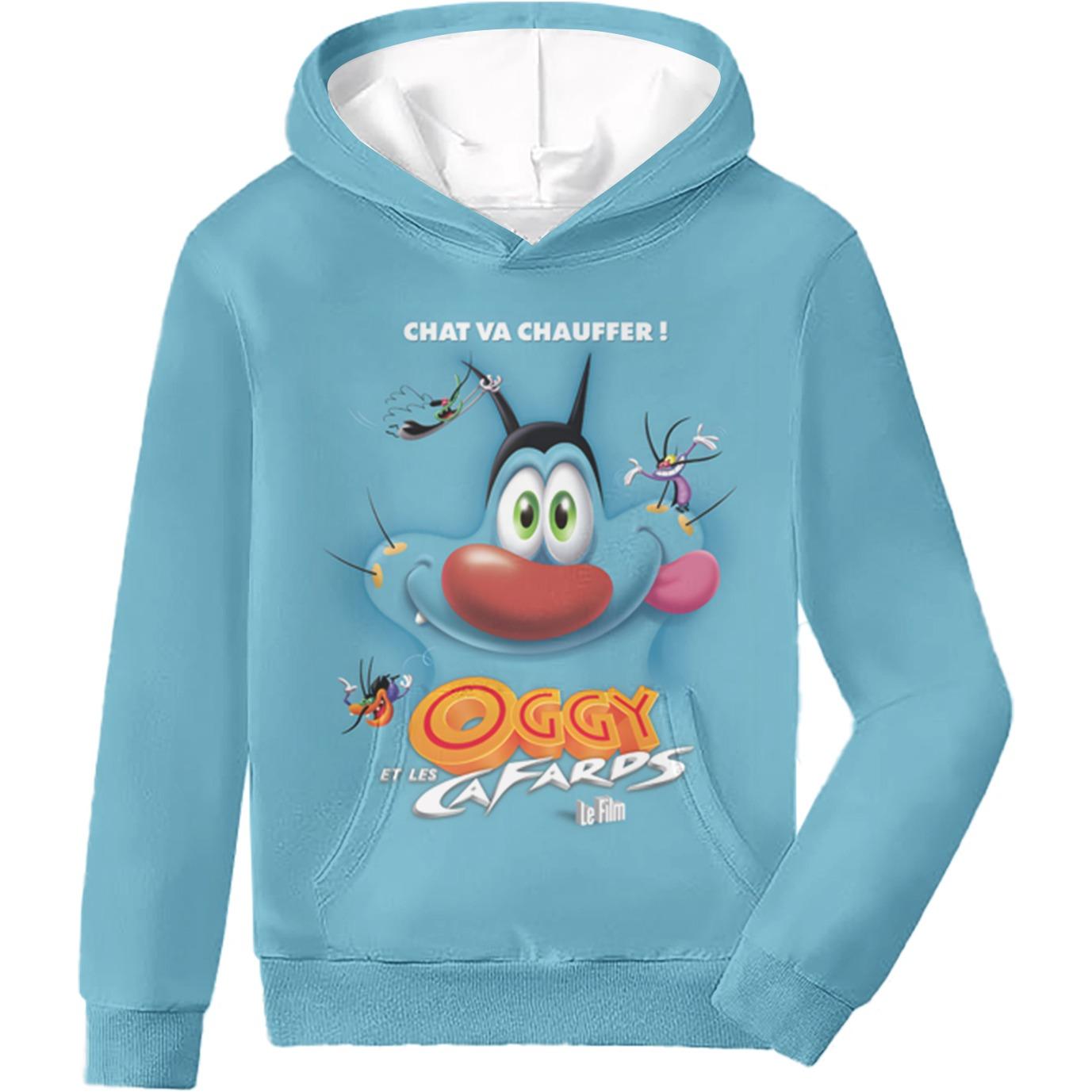 Oggy and The Cockroaches Children s 3D Print Hoodies High Quality Comfortable Sweatshirts Anime 3D TV Graphic Printing Boys girls clothes 110