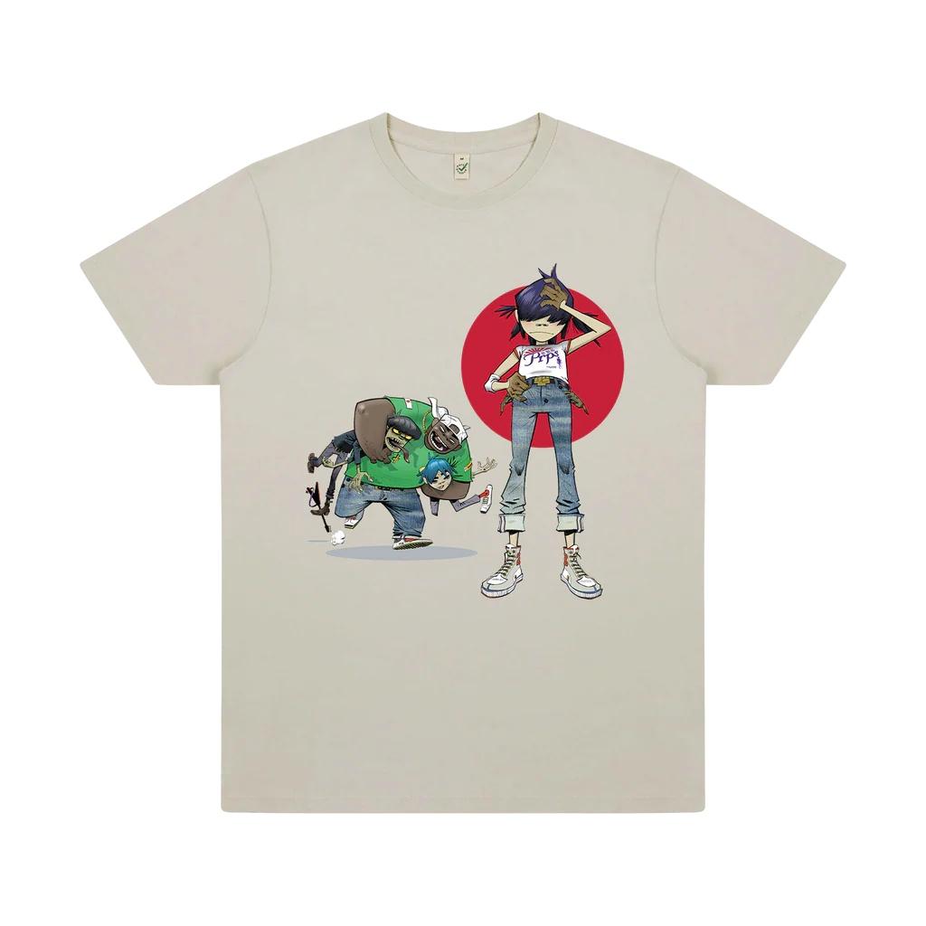 

2026 new Rock Band Gorillaz T-shirt Male Casual Soft Cotton Oversized T Shirts Tops Men Women Hip Hop Fashion Vintage Streetwear M