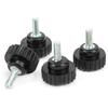 10Pcs Clamping Knob Jig Bolt Lathe Hand Grip Twist Nut Straight Thread Locking Handle M6x25x15
