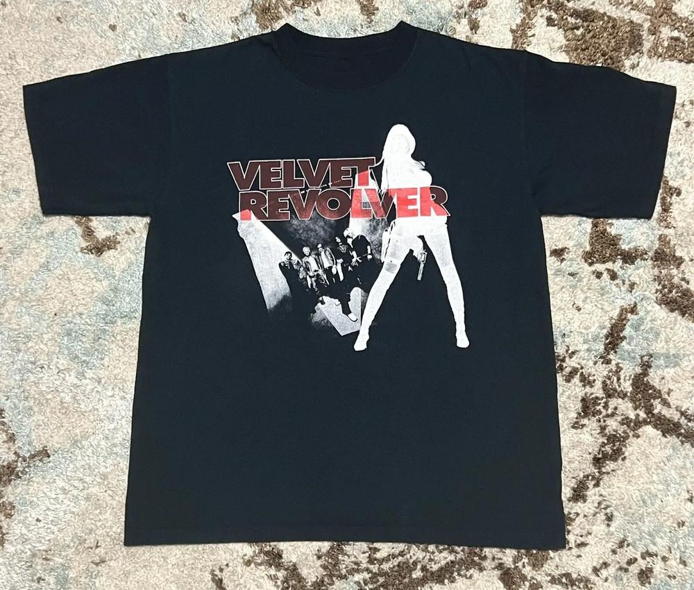Винтажная Музыкальная Группа Velvet Revolver Тяжелый Хлопок Черный S-5XL Унисекс Рубашка BL234 Унисекс Футболка XL