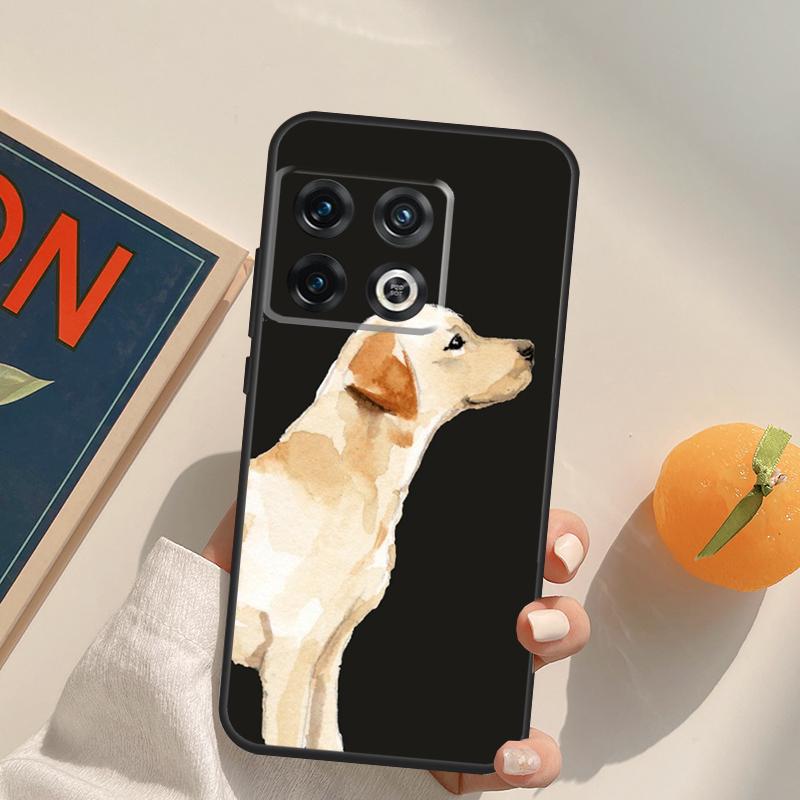 Cartoon Golden Retriever Dog Case For OnePlus 13T 10T 10R 12R 13R 15 13 12 11 10 9 Pro Nord CE 5 2 3 4 Lite N20 N30 Cover