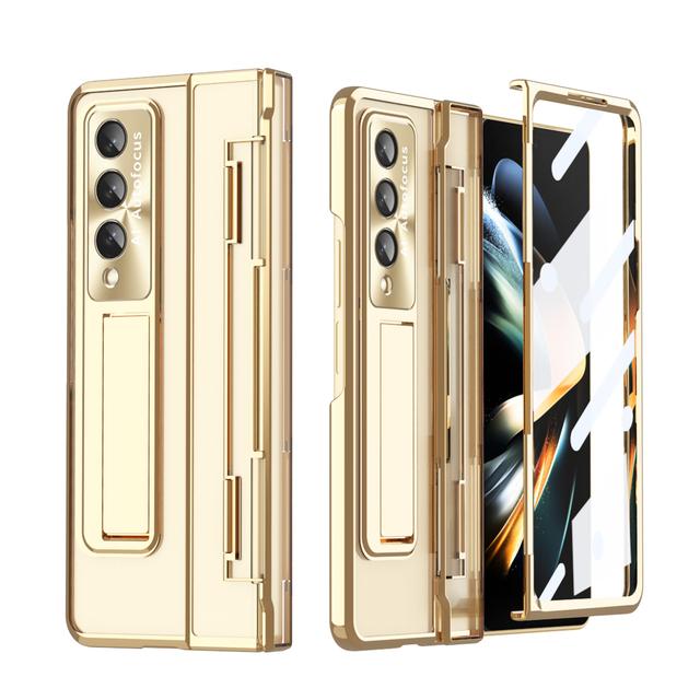 Θήκη στυλό Armor για Samsung Galaxy Z Fold 4 Fold 3 5g Θήκη Γυάλινη οθόνη με διαφανές κάλυμμα προστασίας μεντεσέδων βάσης