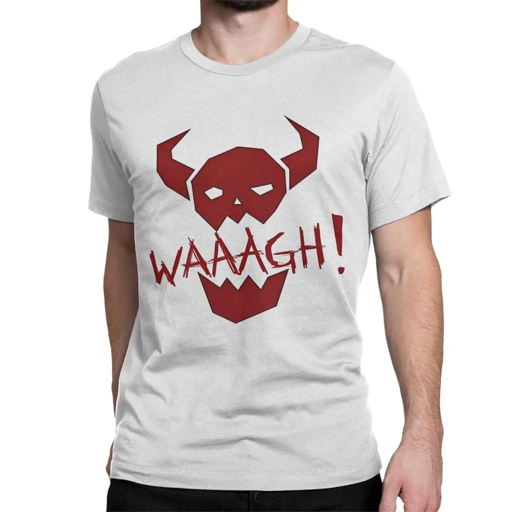 ZX TEE Men Women T-Shirts Chaos Khorne Flakes Vintage Tees Short Sleeve W-Warhammer 40k T Shirt Crewneck Clothing Gift Idea