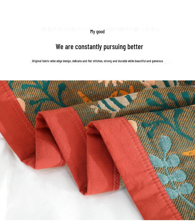 Fünflagige karierte Mull-Decke aus reiner Baumwolle - Verdickt für alle Jahreszeiten