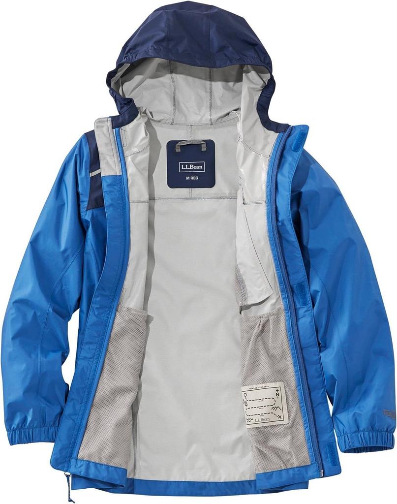 LL Bean Big Trail Model Rain Color Deep Sapphire Size 0UPL528004 Kids' Jacket, Block, Blue, M,
