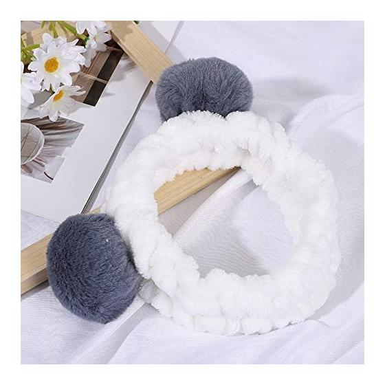 Panda Design Hair Band for Face Wash and Makeup, Soft Bath Headband