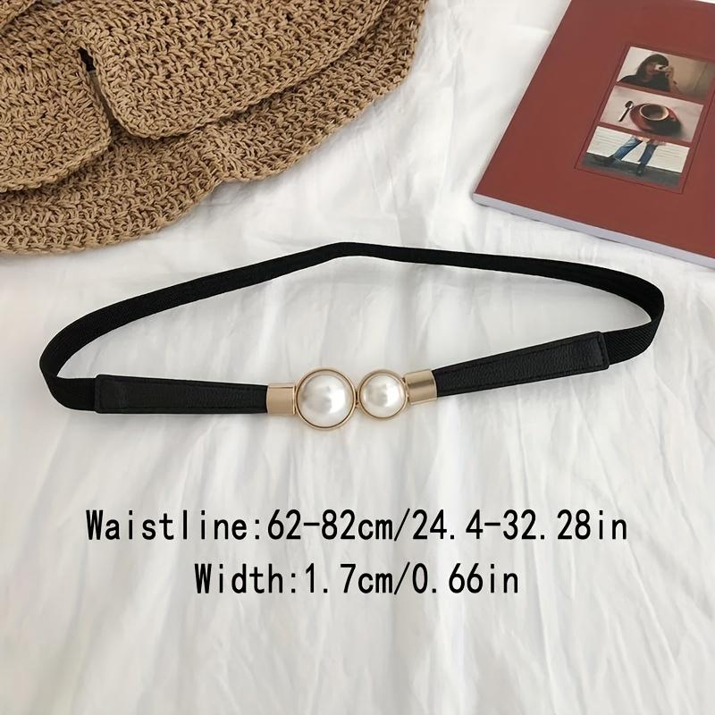1 Piece Set with This Fashionable Artificial Pearl Women's Elastic Thin Waistband To Enhance Your Appearance for Daily Wear