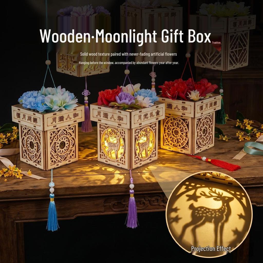 Handmade Mid-Autumn Lantern DIY Kit: Ancient Style Luminous Night Light for Team Gifts
