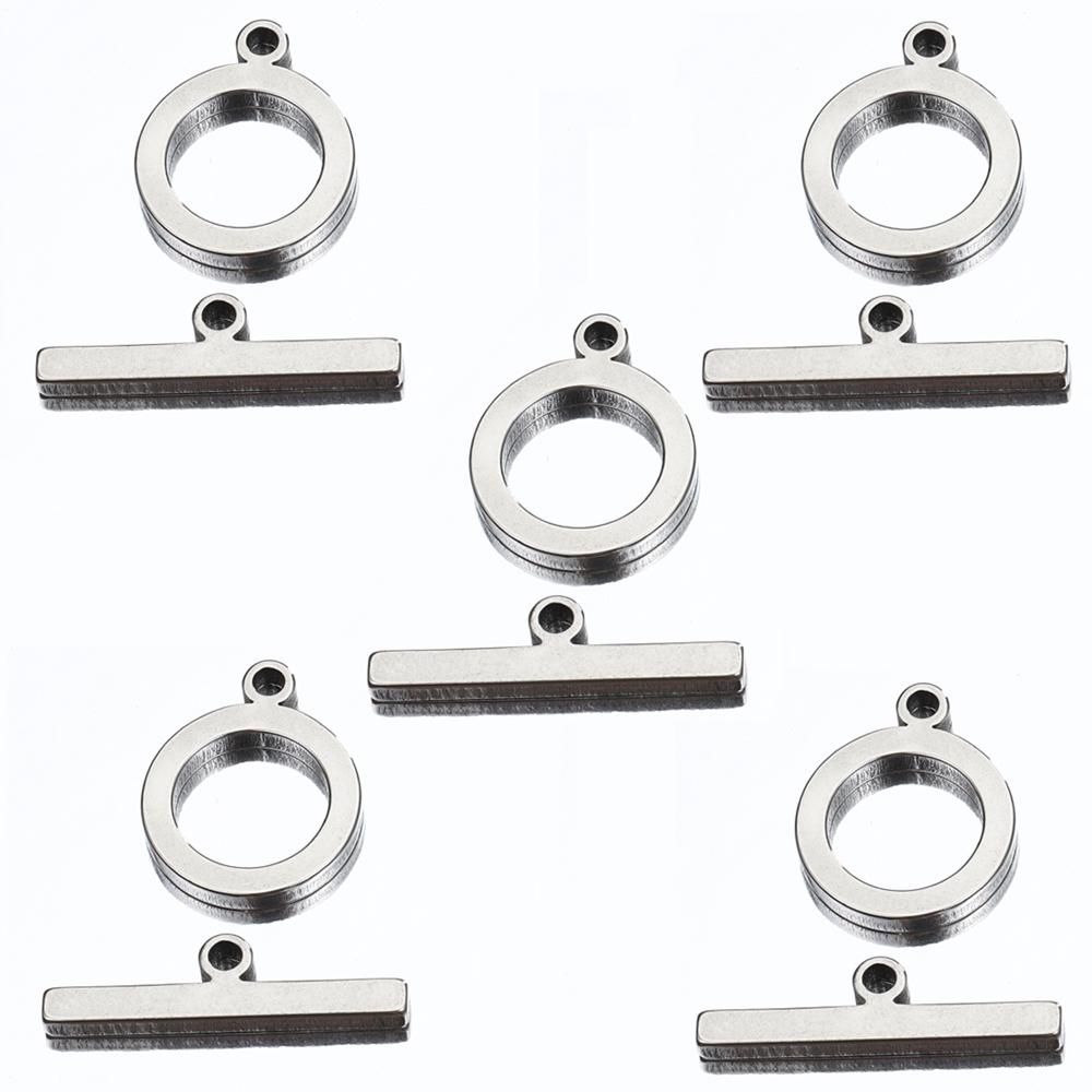 

5Sets Stainless Steel Gold Color Flat OT Toggle Clasps DIY Jewelry Making Necklace Bracelet Connectors Hooks Findings Supplies