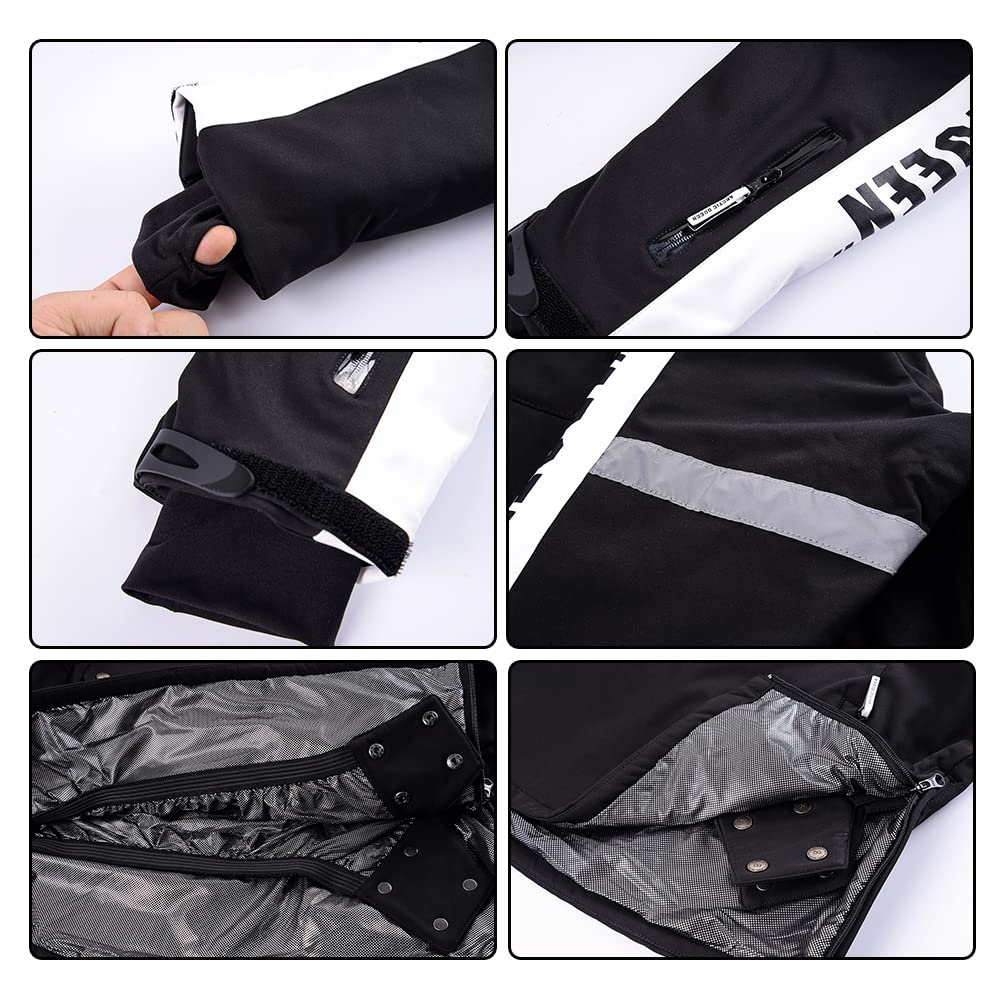 HOTIAN Snowboard Wear Set for Men and Ski and Snowboard 9 6 Sizes Water Cold Jacket and Women, Wear, Colors, (XS-2XL), 10,000mm Resistance,