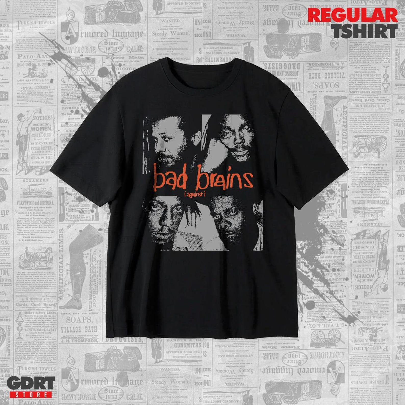 Bad Brains T shirt - I Against I Albums - Unisex Heavy Shirt XL