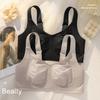 Underwear Women's Summer Thin No Trace Rabbit Ear Bra Large Size Double Breasts Anti Sagging Bra