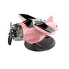 Solar Powered Airplane Car Ornament Dashboard Aircraft Model with Suction Cup 360 Degrees  Rotating Propeller Center Console Drift Accessory