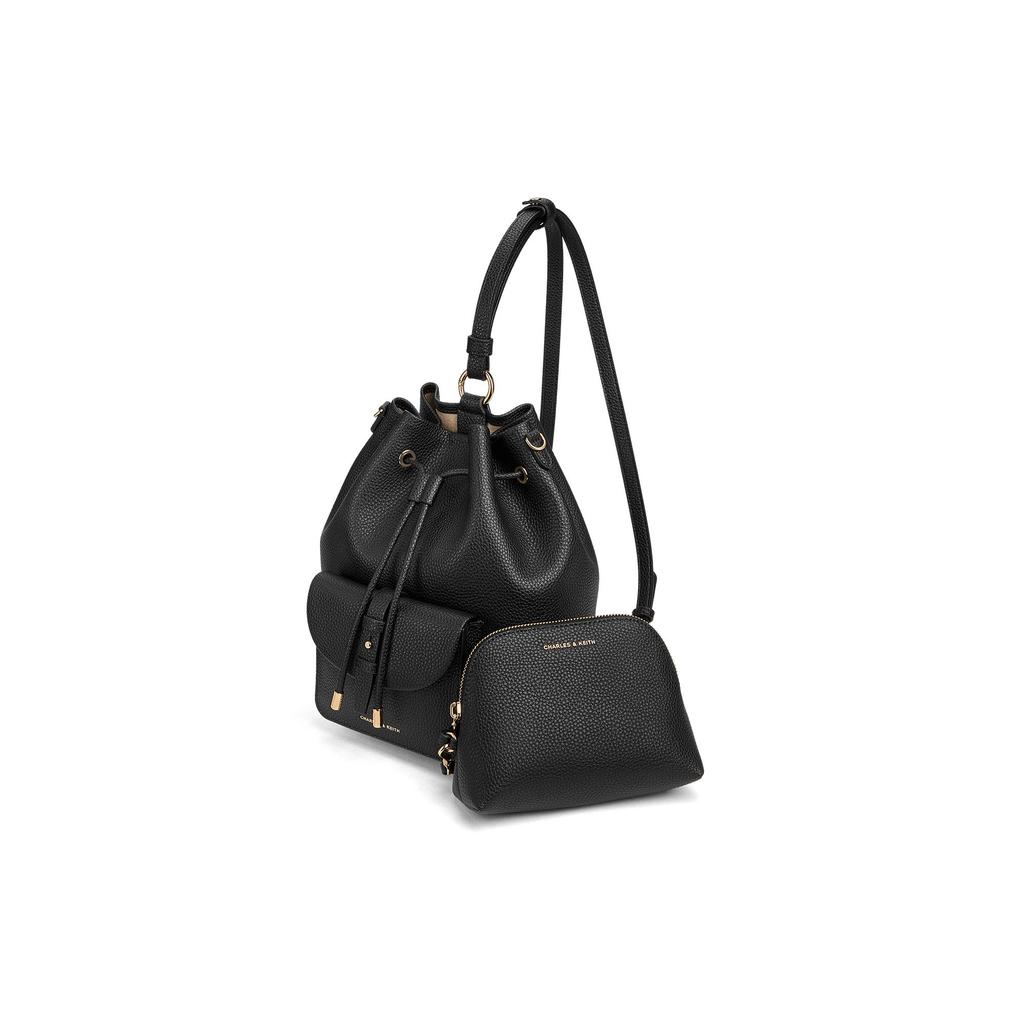 Charles & Keith Mini Ck 26 Summer Minimalist Drawstring Backpack Women Backpack CK2-60151619