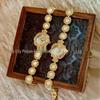 Vintage Floral Pearl French Women's Bracelet Watch