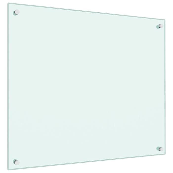 VidaXL Dosseret de cuisine Blanc 70x60 cm Verre trempé 249453