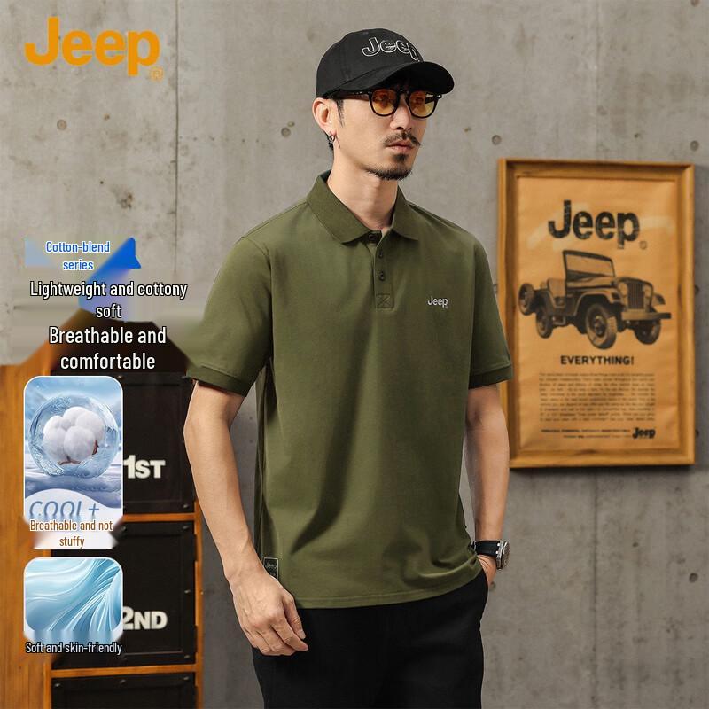 JEEP Men s Short-Sleeve Polo Shirt L