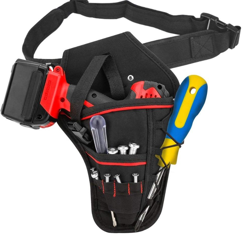 Multi-functional Waterproof Drill Holster Waist Tool Bag Electric Waist Belt Tool Pouch Bag for Wrench Hammer Screwdriver