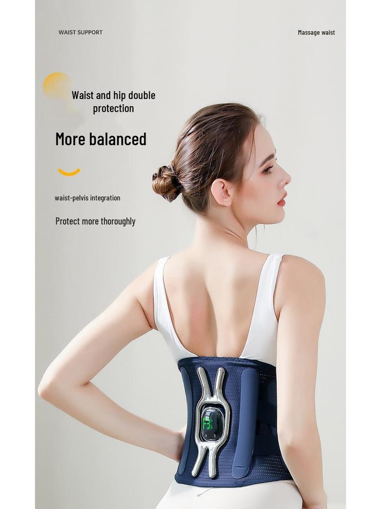 Vibrating Heated Back Support Belt Massager for Pain Relief