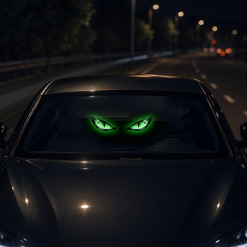 Solar Devil Eyes Car Lights Suction Cup Car Warning Light New Car Atmosphere Light
