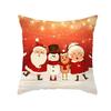 Cute Cartoon Santa Claus Christmas Decoration Print Pattern Cushion Cover Home Living Room Sofa  Pillow