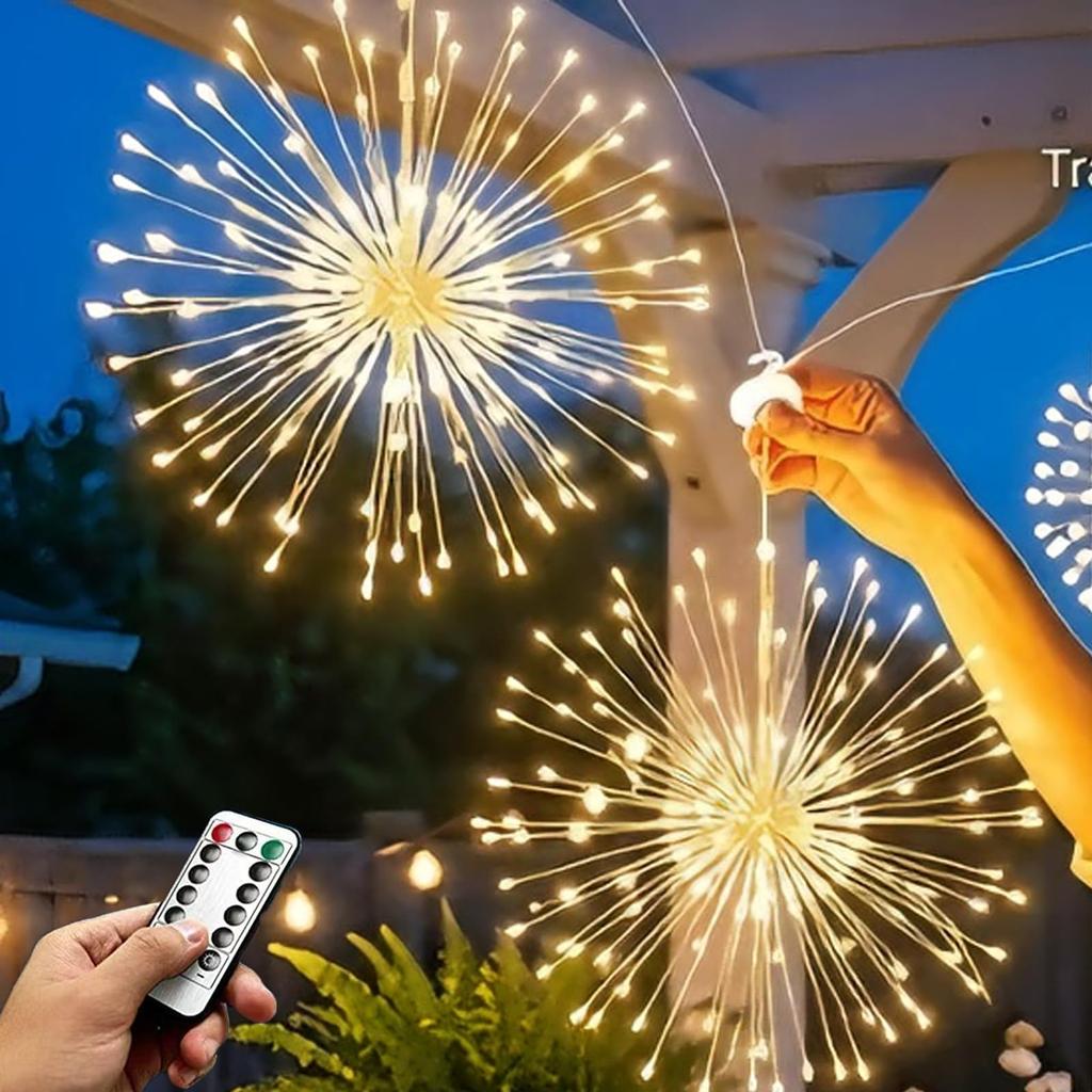 4-Pack Solar Firework Lights — 480 LEDs, Solar Firework Lights, Outdoor Garden Decoration