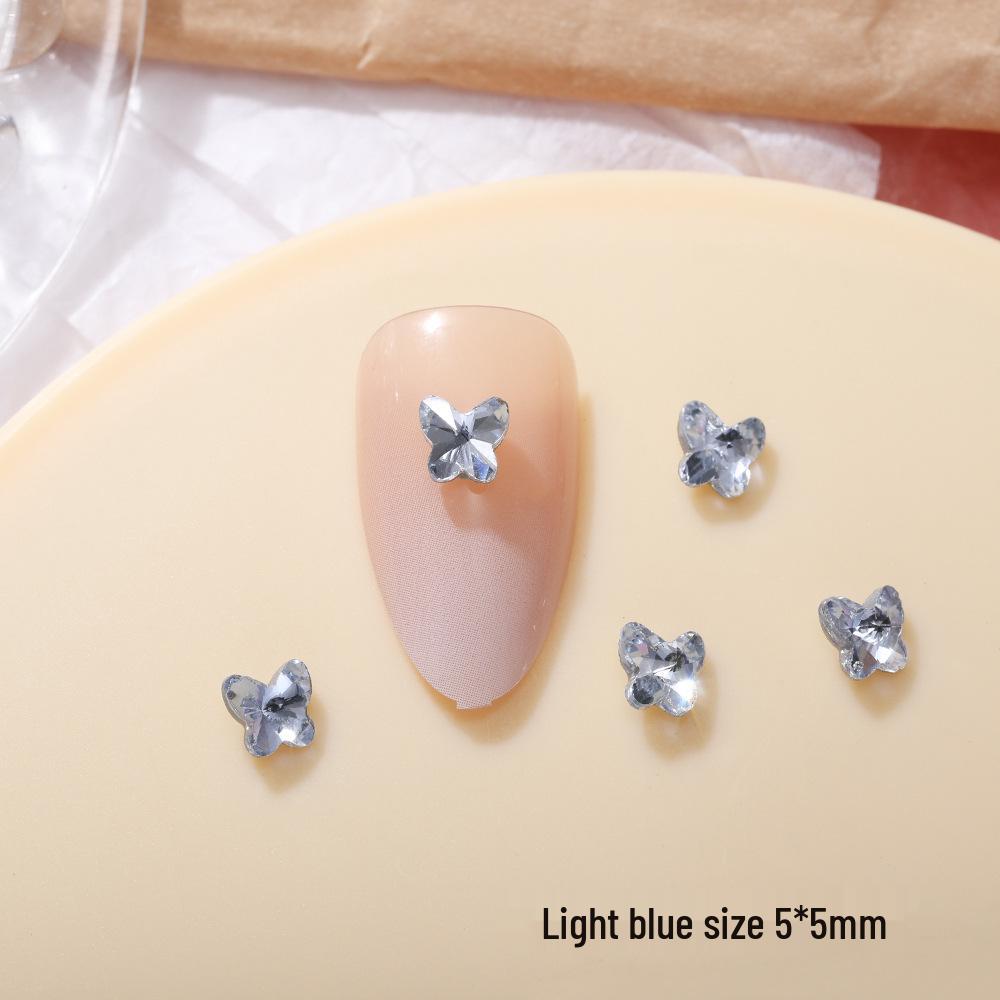 Nail Art Crystal K9 Rhinestone Butterfly Decorations, 5mm Aurora Glitter